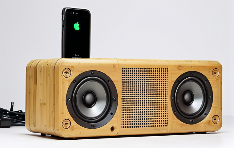 **

A sleek, modern speaker made from bamboo and recycled plastic, disassembled to show its easily recyclable components.  Visible are simple, easily removable screws. In the background, a Thai family is happily bringing old speakers to a branded recycling drop-off point (similar to a mobile phone store or electronics retailer commonly found in Bangkok malls).  Bright, clean aesthetic.  Emphasis on sustainability and ease of recycling.

**
