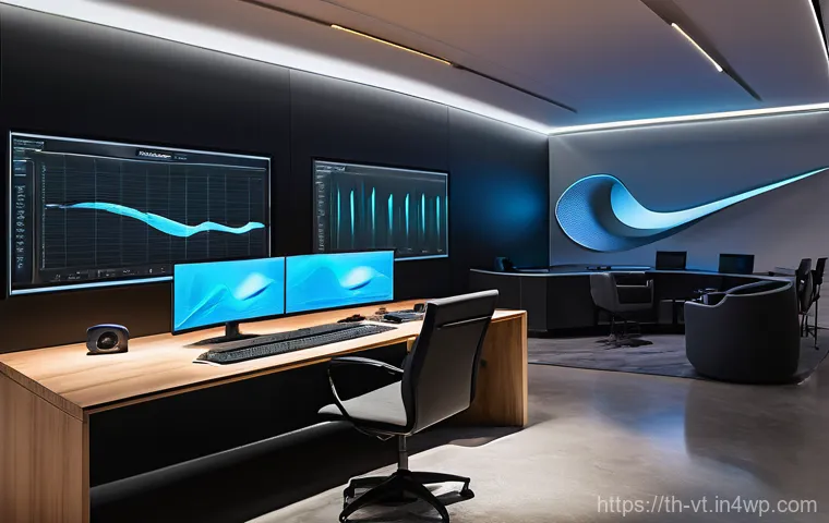 효율적인 공간음향 디자인을 위한 체크리스트 - **Prompt 2: Personal Spatial Audio Journey**
    A comfortable, modern living room corner bathed in ...