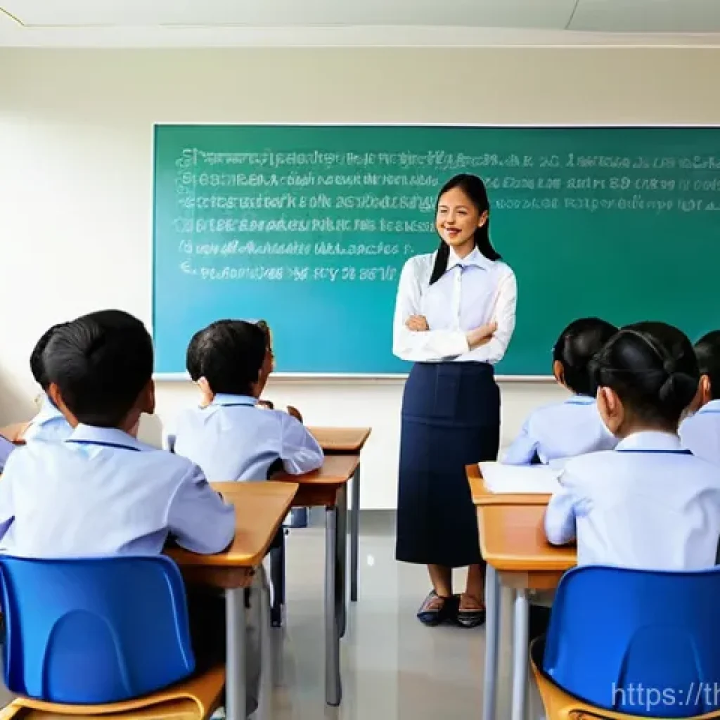 교실 공간의 효과적인 음향 디자인 - **Prompt 1: A Modern Classroom Designed for Clarity**
    "A bright, spacious, and modern Thai class...