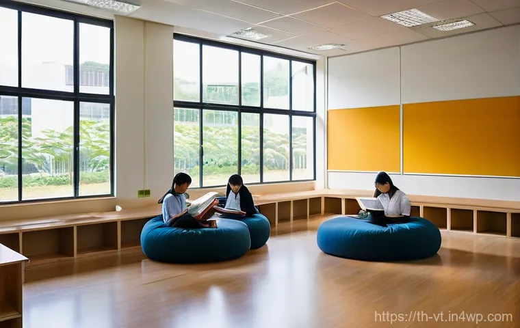 교실 공간의 효과적인 음향 디자인 - **Prompt 2: Teacher Empowerment Through Smart Sound**
    "Inside a contemporary Thai middle school ...