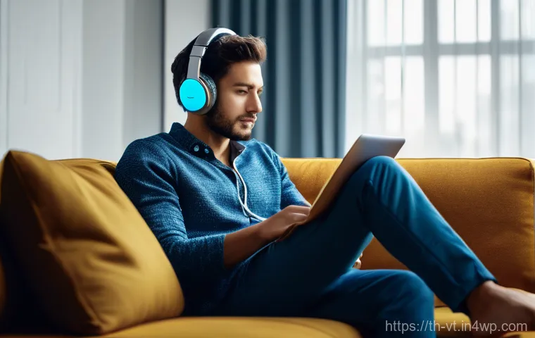 공간음향 디자인의 예술적 요소 - **Prompt:** A young adult, wearing comfortable but full coverage casual attire (e.g., long-sleeved s...