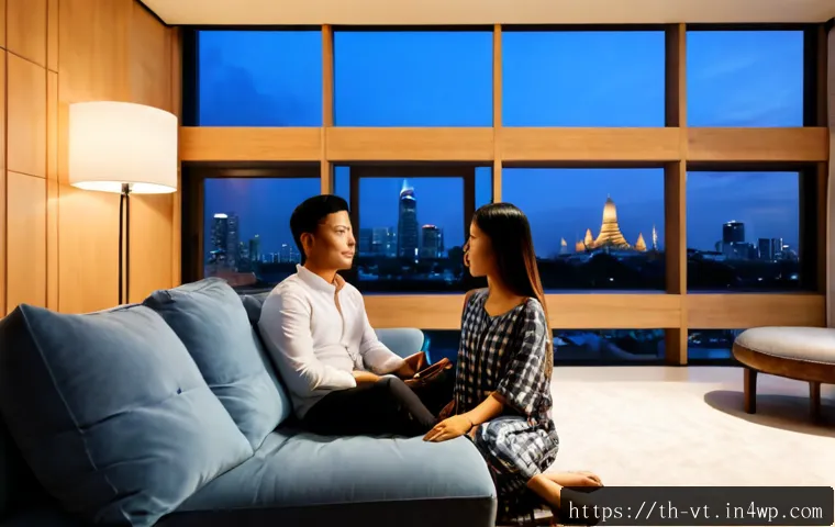공간음향 디자인에서의 편안함 추구 - Photorealistic modern Bangkok condominium living room designed for comfortable spatial audio, Thai c...